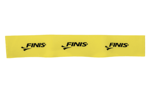 A close-up shot of Yellow coloured Finis Ankle band
