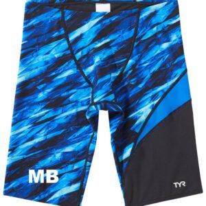 MB DISCONTINUED Team Suit TYR Vitric Blue Jammer and Lapped Navy Jammer w/ Team Logo