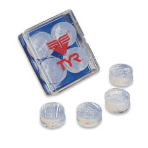 TYR Soft silicone ear plugs in white pack of 4