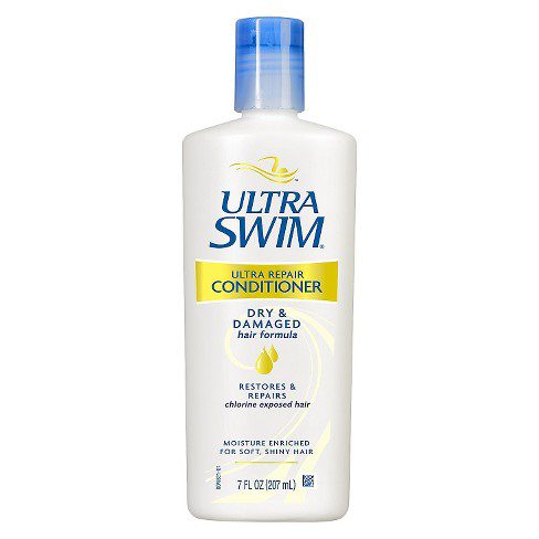 A close-up shot of Ultra swim ultra repair conditioner
