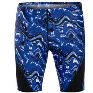 Men's blue patterned swim jammers