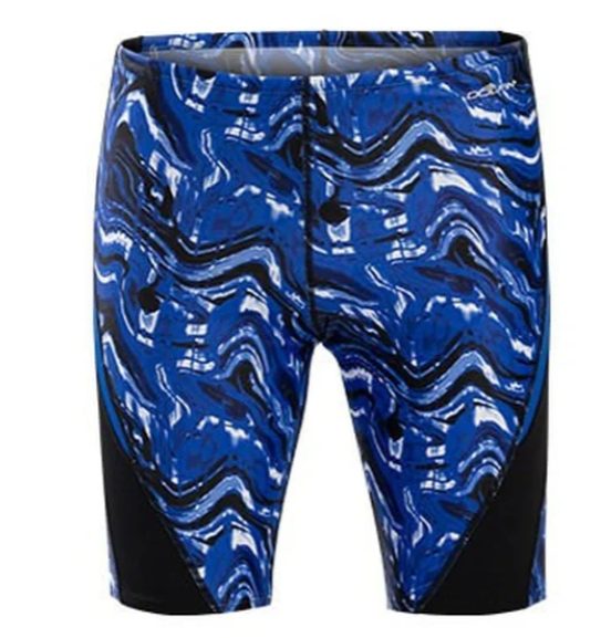 Men's blue patterned swim jammers