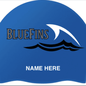 Webster BlueFins Personalized Silicone Swim Caps w/Logo (Set of 2)