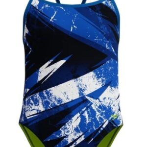 Princeton Bluefish_Speedo Women's Swimsuit Bolted Flyback One Piece, Roayl Blue