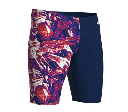 Rivers Edge_Arena Men's Team Crackle Swim Jammer, RWB - Image 2
