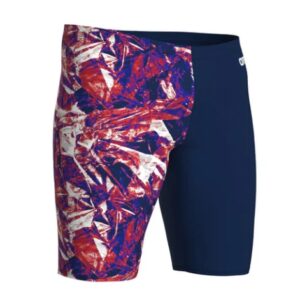 Rivers Edge_Arena Men's Team Crackle Swim Jammer, RWB