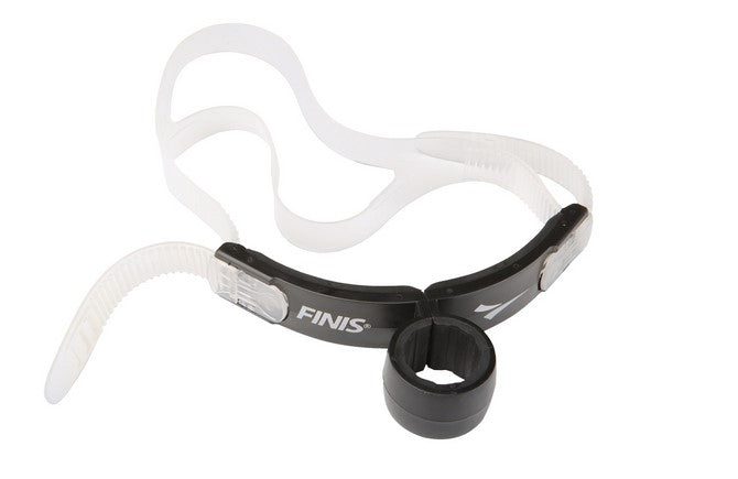 Black FINIS snorkel strap and keeper
