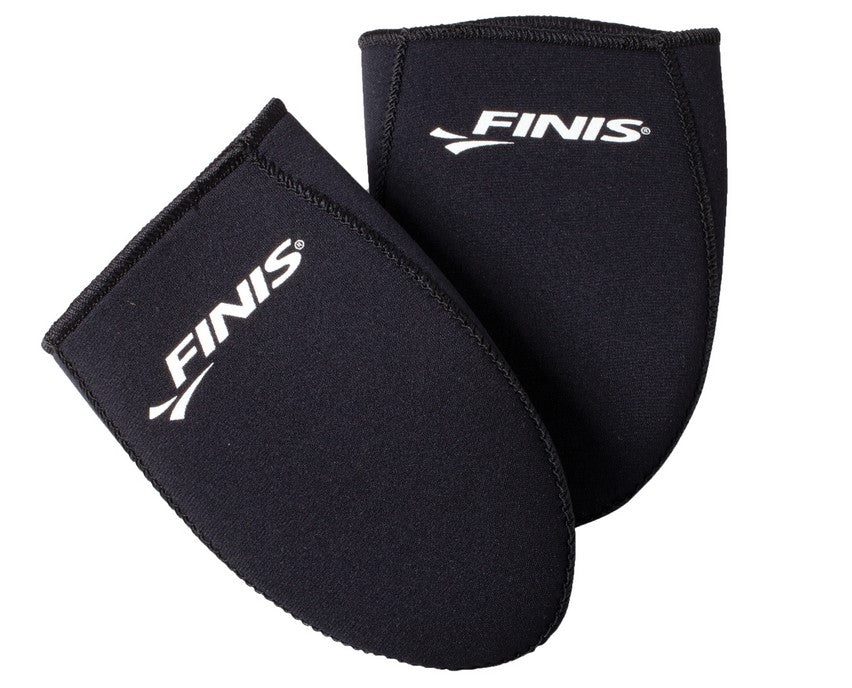 Pair of black FINIS neoprene swim paddles