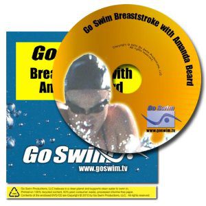 Breaststroke instructional DVD cover with swimmer