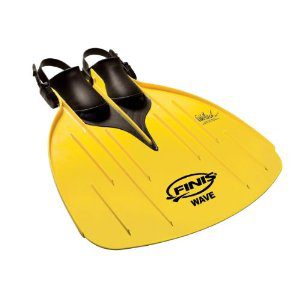 yellow monofin with black foot pockets
