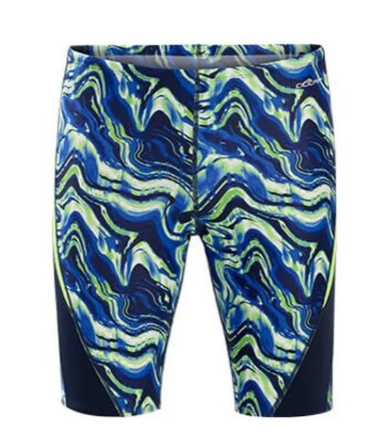 Blue green marble pattern swim jammers