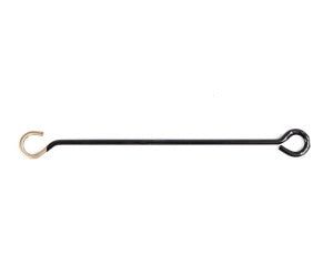 long black metal rod with looped ends