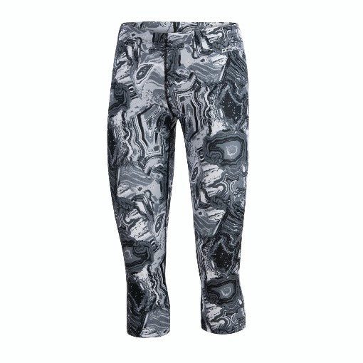 Gray marble print cropped leggings