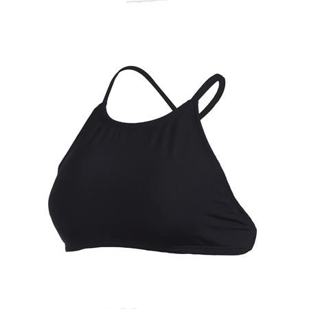 Black high-neck bikini top