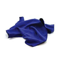 Blue microfiber cloth on white background