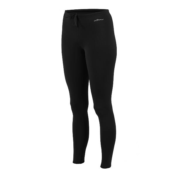 Black women's leggings with drawstring waist
