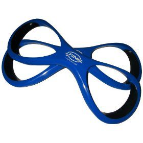Blue figure-eight resistance exercise band