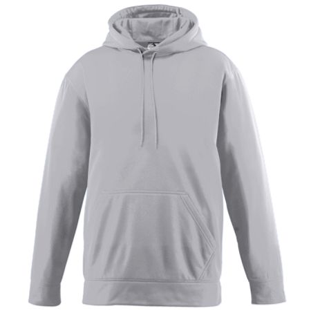 Light gray pullover hoodie with kangaroo pocket