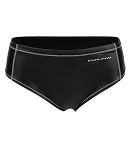 Black Dolfin swim brief with gray stitching