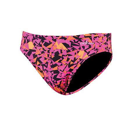 Pink geometric swim bikini bottoms