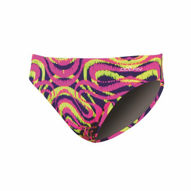Neon swirl women's swim brief