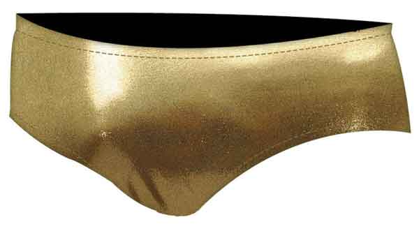 Gold metallic bikini bottoms