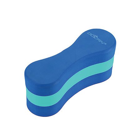 Blue and teal foam swim pull buoy