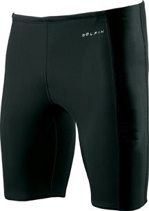 Black swim jammers with Dolfin logo