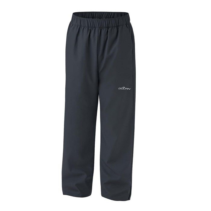Black track pants with elastic waistband