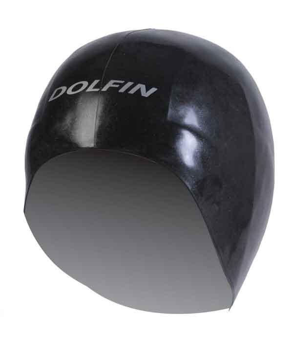 Black Dolfin swim cap