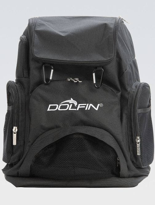 Black Dolfin swim backpack with logo