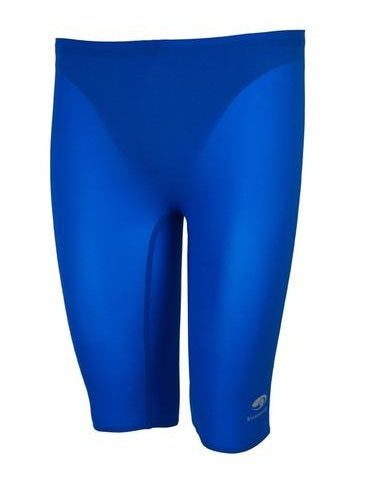 Blue men's knee-length swim jammers