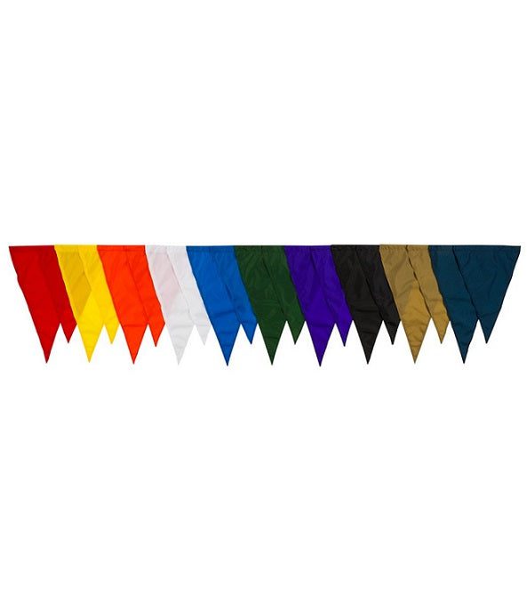 Colorful triangular pennant banner