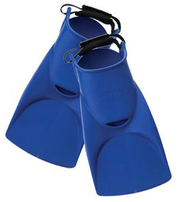 Pair of blue adjustable swim fins
