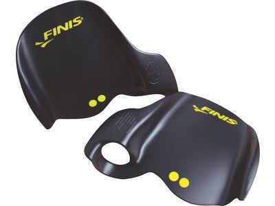 Pair of black FINIS swim training paddles