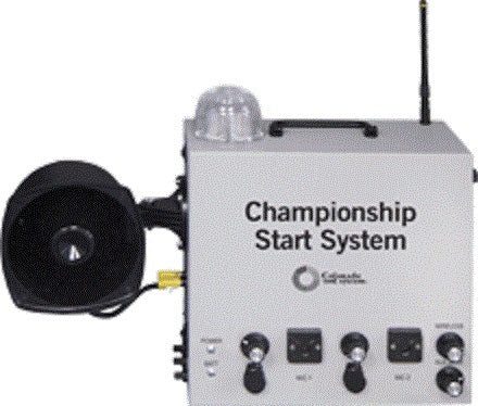 Championship start system box with speaker