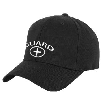 Black guard baseball cap with logo