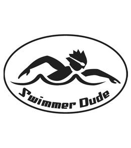 Swimmer Dude logo with freestyle swimmer