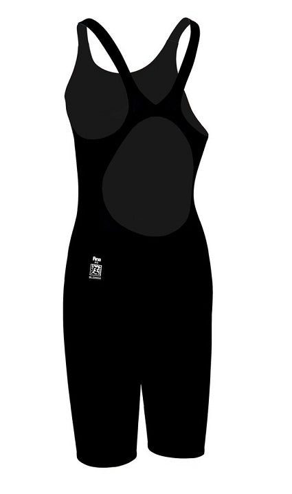 Black women's competitive knee-length swimsuit