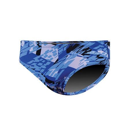 Blue geometric men's swim brief