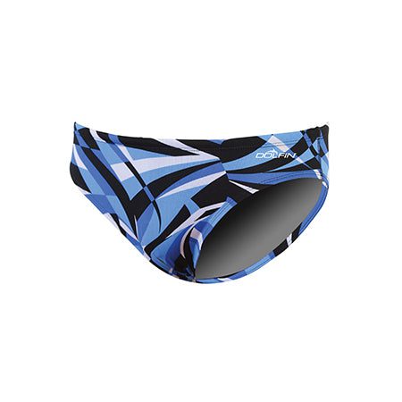 Blue patterned men's swim brief