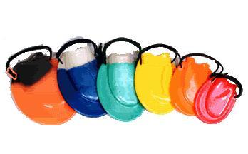 Colorful round coin pouches with straps