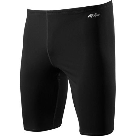 Black men's swim jammers with logo