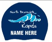 Blue North Brunswick Rapids swim cap