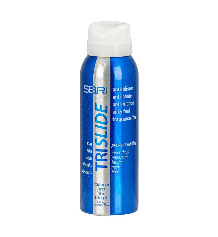 Blue Trislide anti-chafe spray can