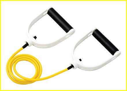 Yellow resistance band with handles