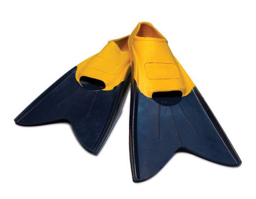 Pair of yellow and black swim fins