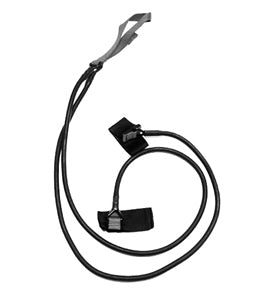 Black resistance band with ankle and handle straps