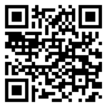 Black and white QR code on white background