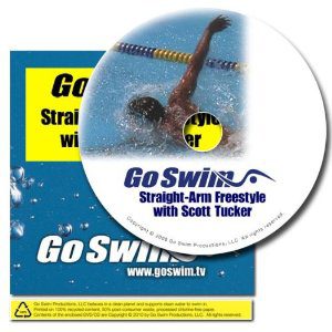 Swimmer performing straight arm freestyle on DVD
